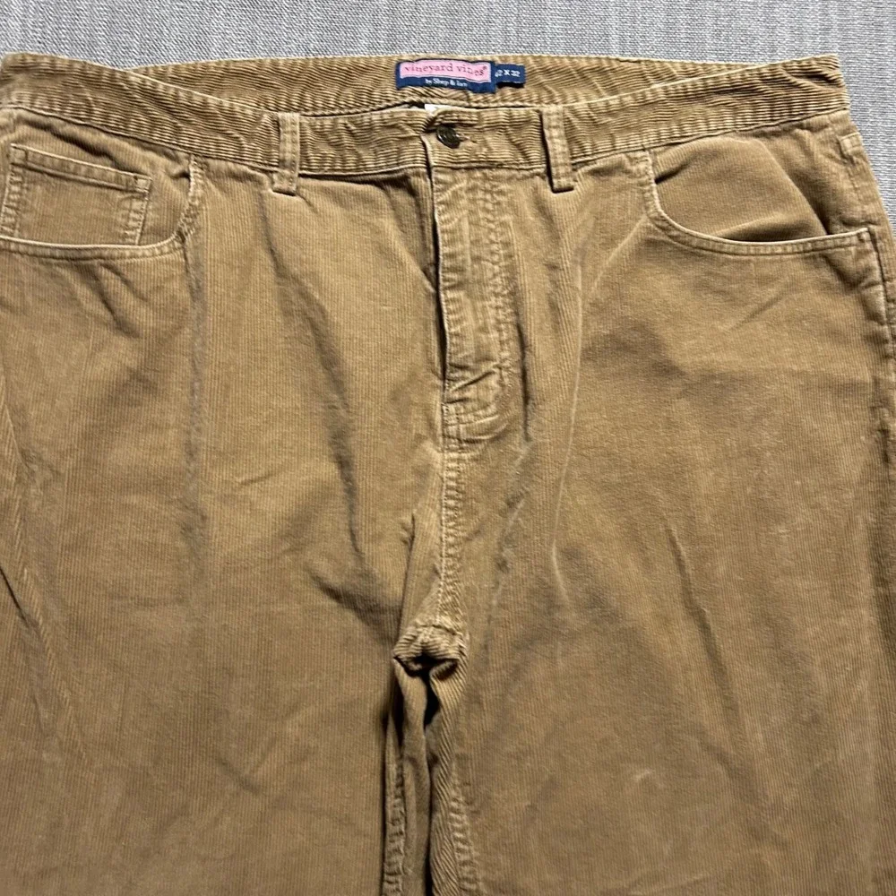 Vineyard Vines Corduroy Pants Mens 42x32 (Fits 42x28) Tan Straight Leg Cotton